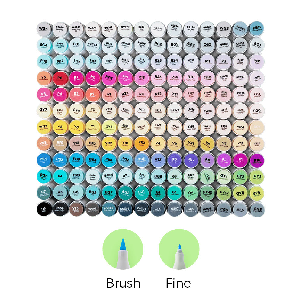 Ohuhu Honolulu Brush Markers - Large Set