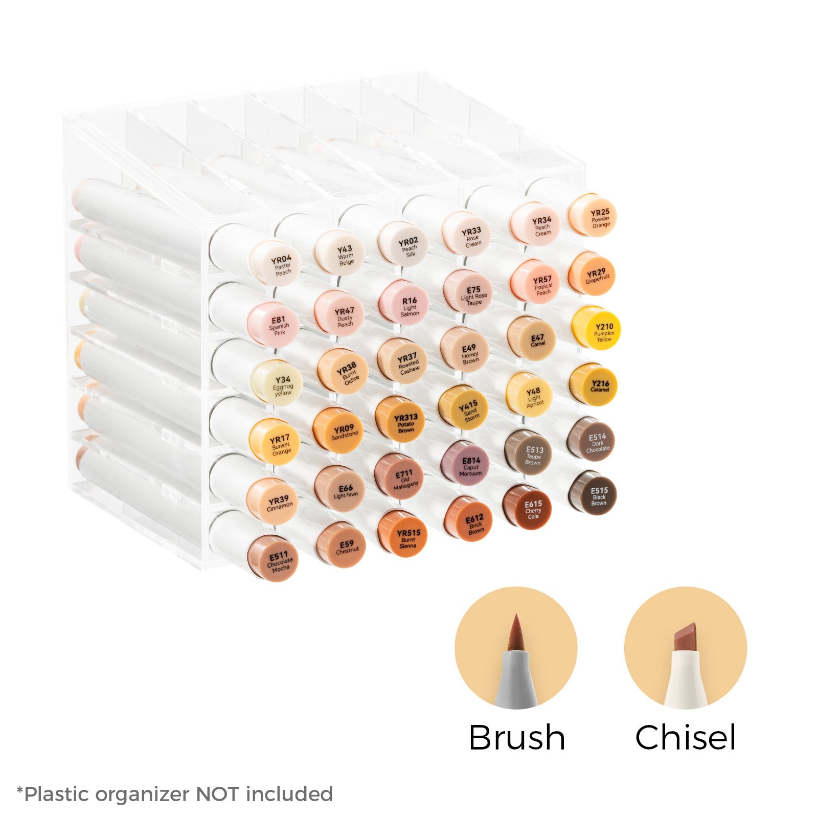 Ohuhu Honolulu 36 Skin Tone Colors Dual Tips Portrait Alcohol Art Markers (New Version)