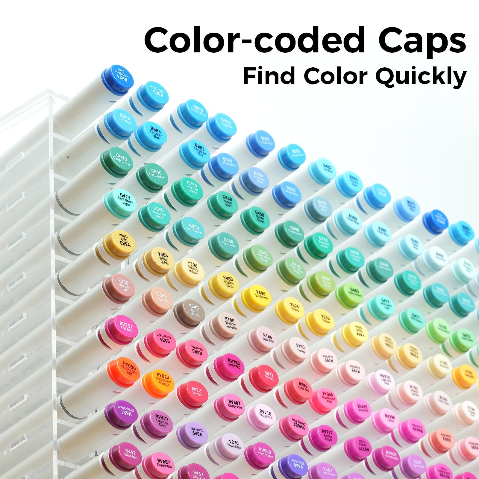 Ohuhu Oahu 160 Colors Dual Tips Alcohol Art Markers, Fine & Chisel