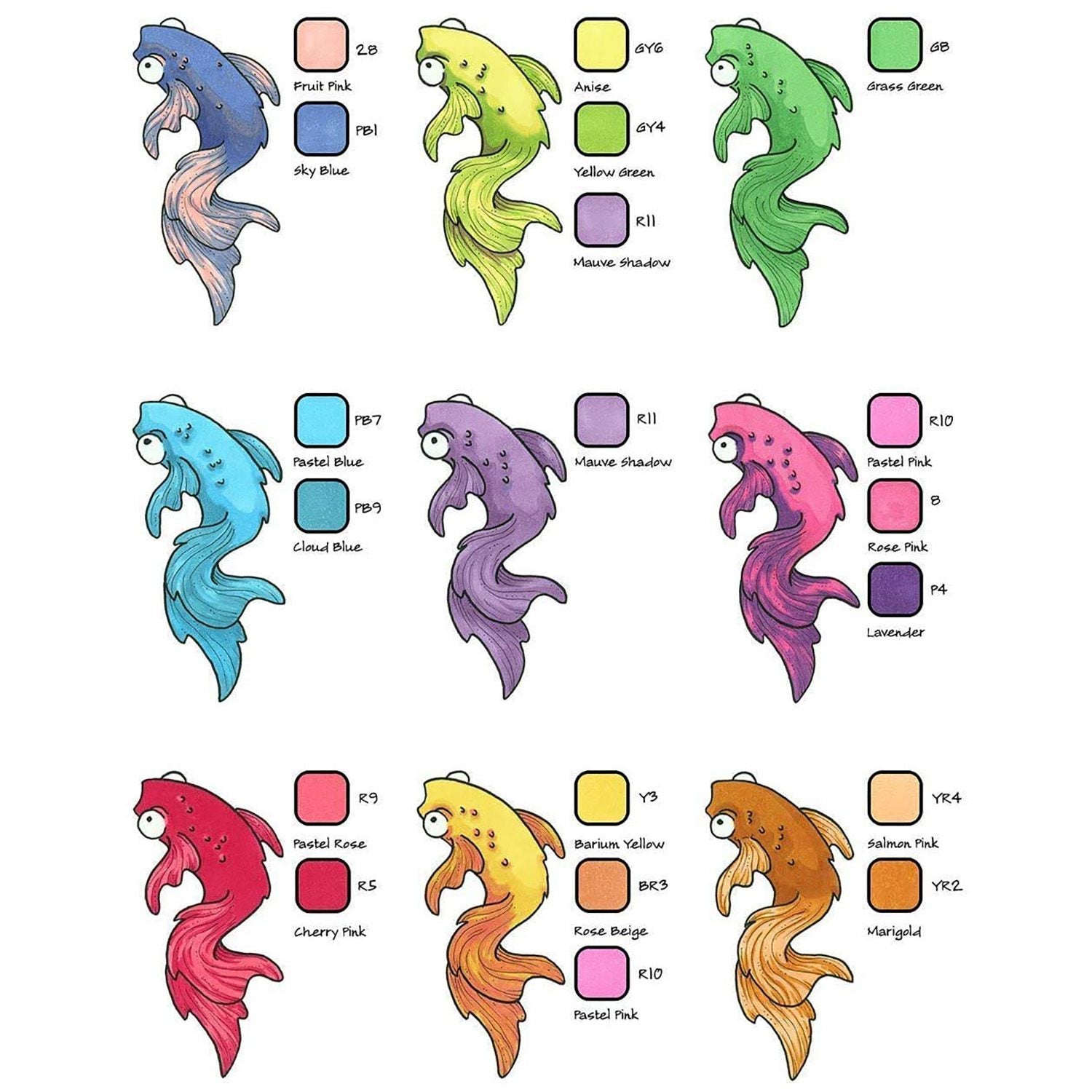 Ohuhu Honolulu 168 Colors Dual Tips Alcohol Art Markers