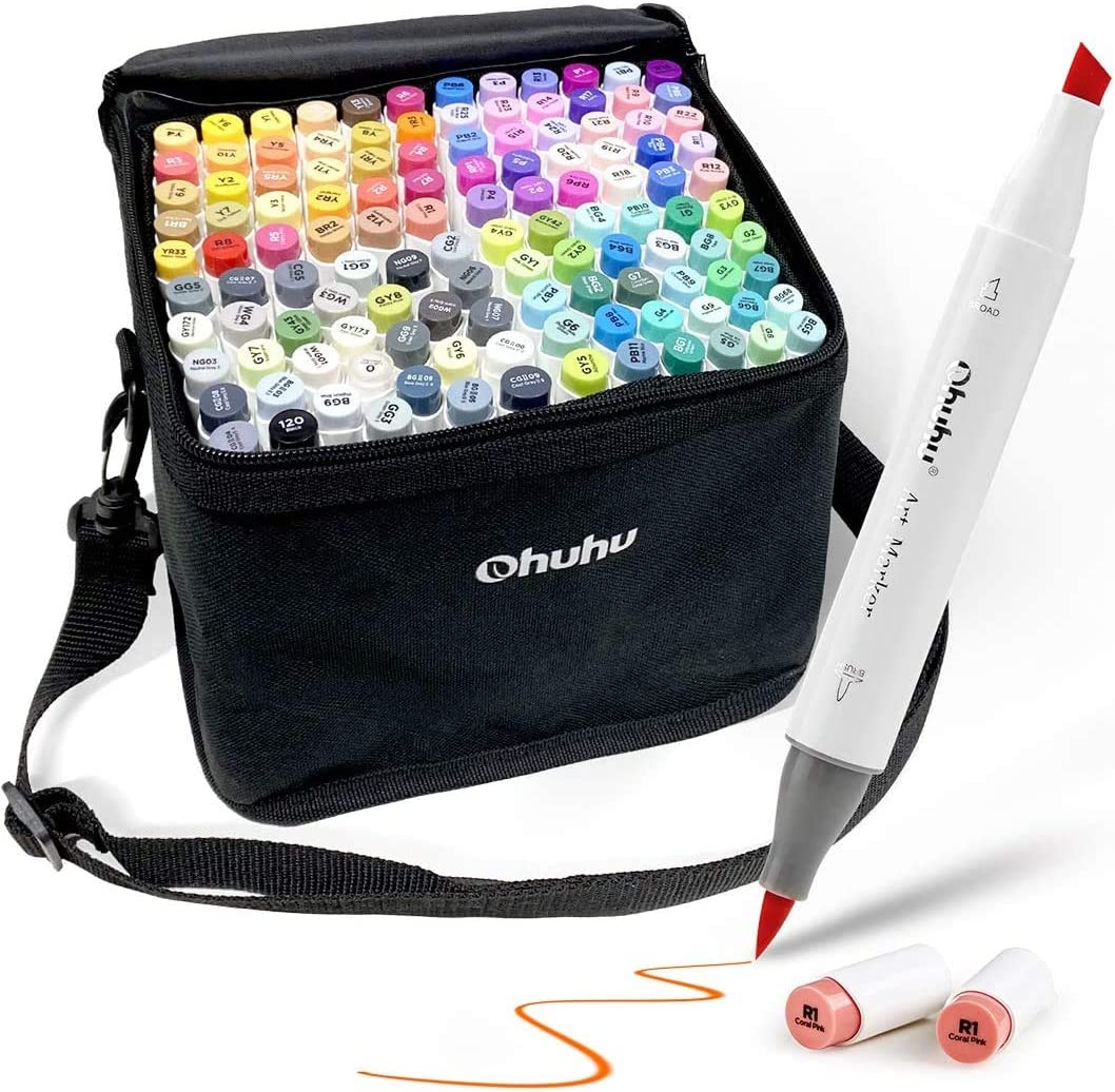 Ohuhu Honolulu 120 Colors Dual Tips Alcohol Art Marker