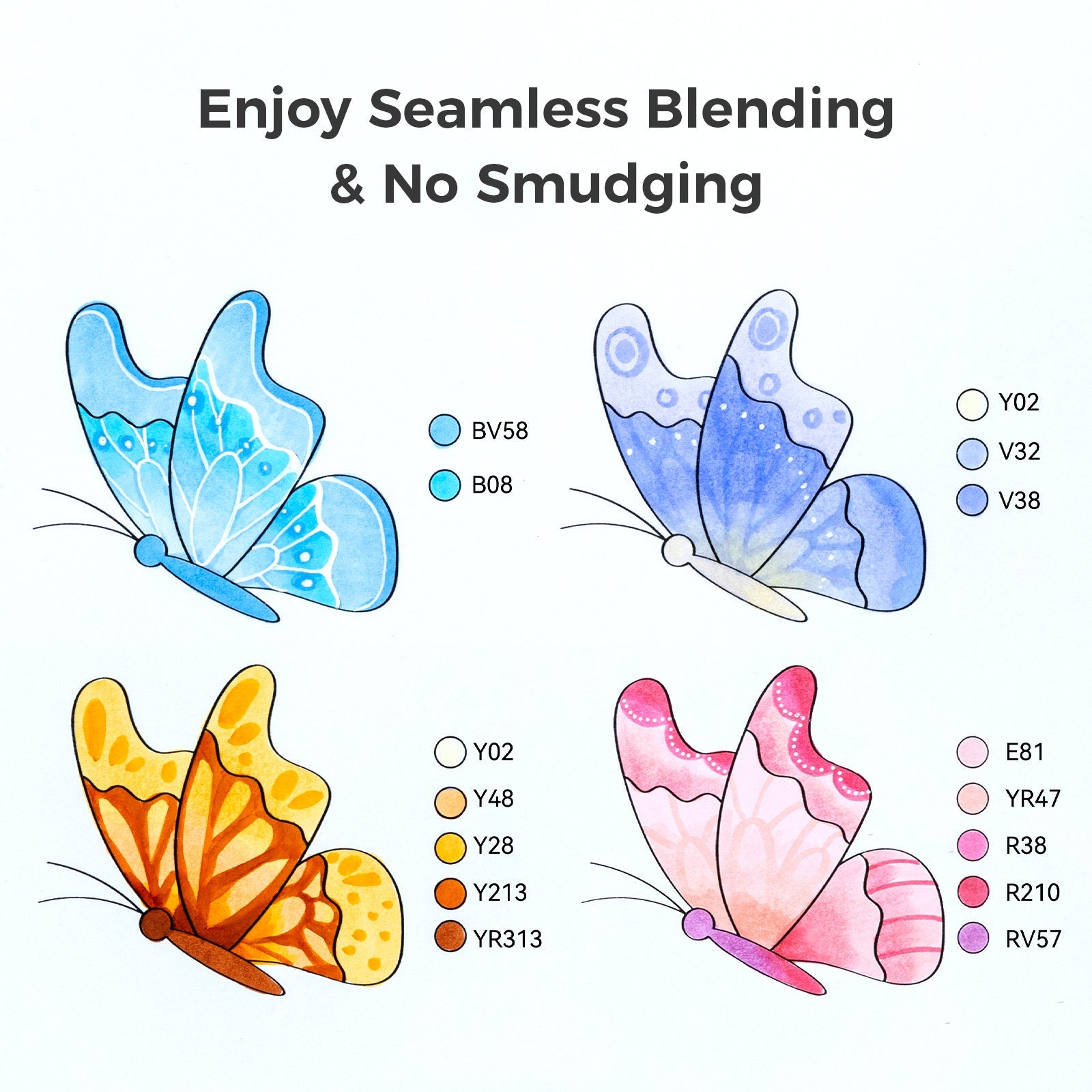 Ohuhu Honolulu S 60 Illustration Tone Colors Dual Soft Tips Alcohol Art Markers, Brush & Soft Chisel