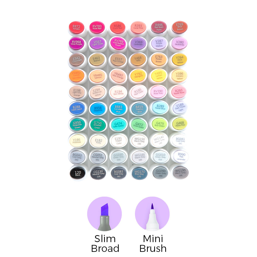 Ohuhu Kaala Dual Tips Alcohol Art Markers- 60 Colors Illustrations